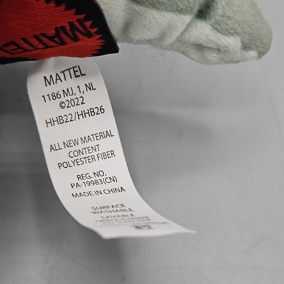 Mattel Jurassic World Roaring Velociraptor Dinosaur Plush 2022 Green Red 5" - Picture 6 of 7